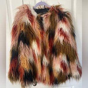 Forever 21: multi color fur jacket